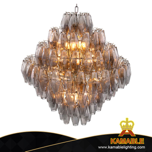 الصفحة الرئيسية الجديدة الزجاج الساطع كأس كبير الحديثة فيلا شنقا الثريا (KP1595P-12S)