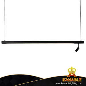 مصباح معلق LED لخط المكتب باللون الأسود الفولاذي المعاصر (KH8905-1S) 