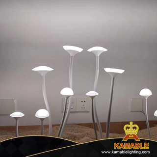 مصباح حديقة أرضي مزخرف LED معدني أبيض الفطر (KH1308-300)