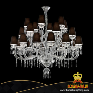 ماريا ستايل هوم فيلا كلاسيكية مخصصة واضحة كريستال الثريا الكبيرة (KYZ-04C)