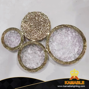 مصباح حائط مزخرف فاخر مستدير من النحاس والنحاس الزجاجي (KIB-99W)
