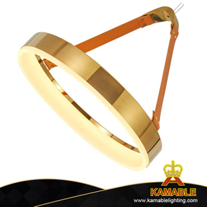 حار خاص حلقة معدن جلد أكريليك غرفة نوم دافئة قلادة ضوء (KD91328-D40)