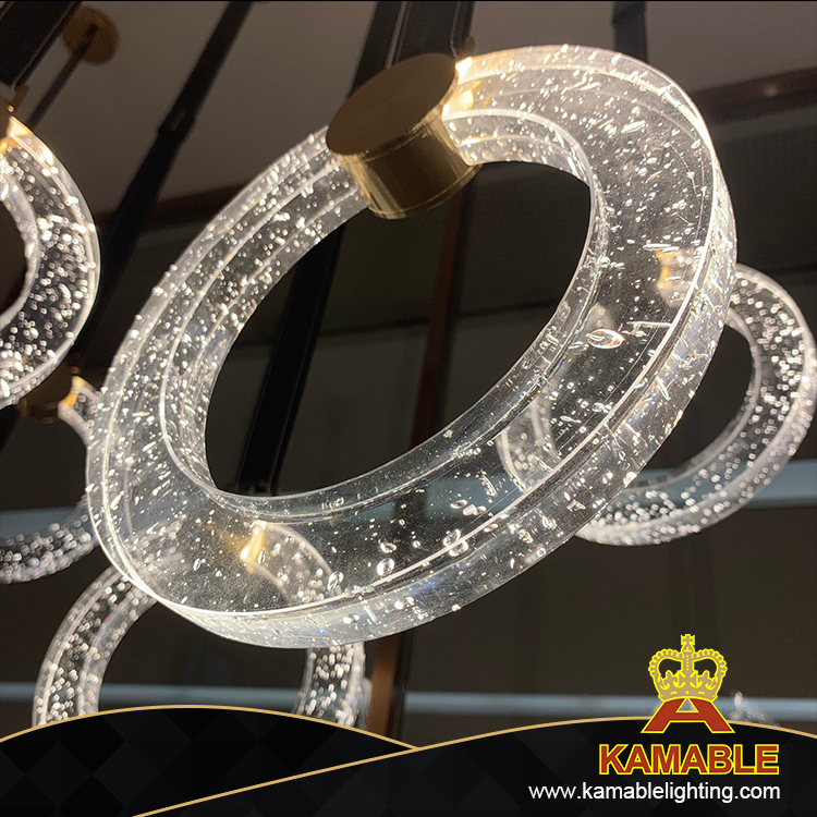 التصميم الداخلي الحديثة دائرة جلدية LED قلادة الإضاءة (KAPD8032)