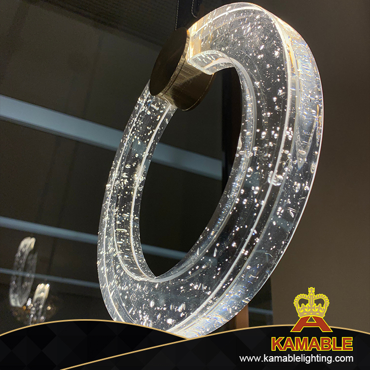 التصميم الداخلي الحديثة دائرة جلدية LED قلادة الإضاءة (KAPD8032)
